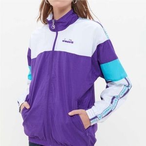 Diadora Wind Breaker - M, Blue, Purple and White